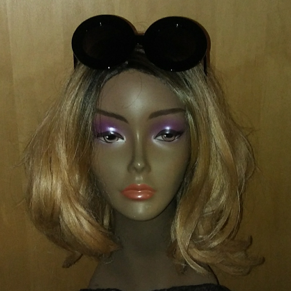 😎 movie star round vintage 70s style black shades